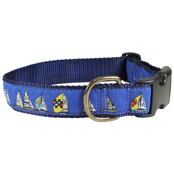 Rounding the Mark Dog Collar | Blue | 1.25 Inch