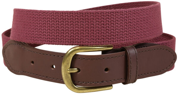 Cotton Webbing Belt | Maroon