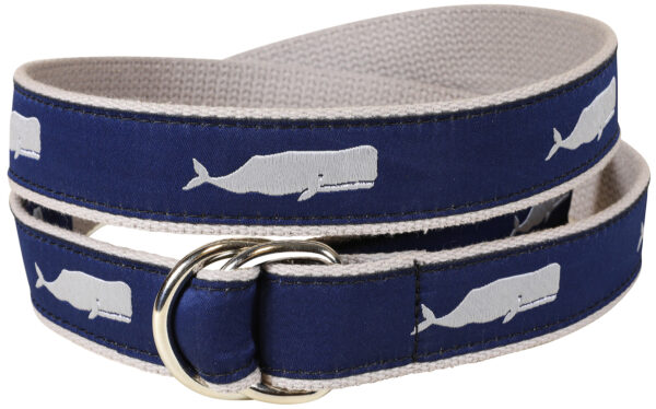 Moby Whale D-Ring Belt | Grey | Made to Order