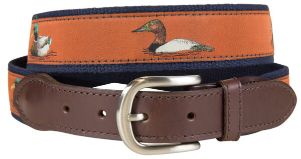 Ducks Leather Tab Belt – Burnt Sienna