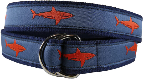 Shark D-Ring Belt -Blood Orange | Made to Order