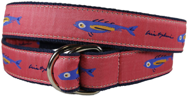 Hopkins Fish D-Ring Belt | Coral | Made to Order