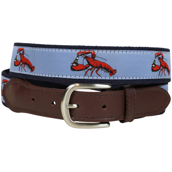 Lobster & Ale Leather Tab Belt- Made to Order