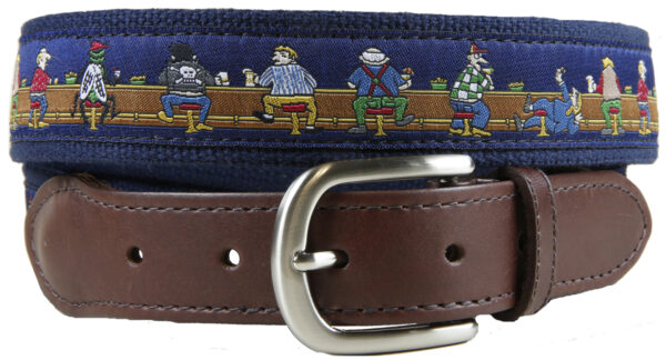 Bar Flies Leather Tab Belt