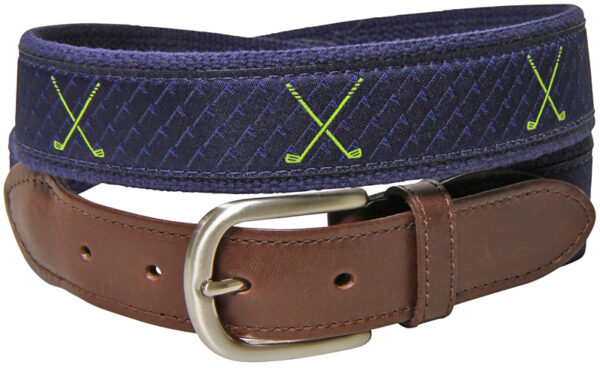 Fore Your Waist Leather Tab Belt