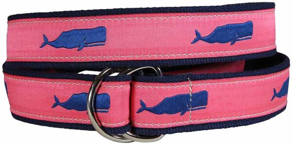 Moby Whale D-Ring Belt | Coral