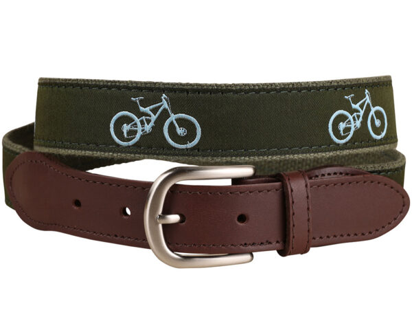 Mountain Bike Leather Tab Belt