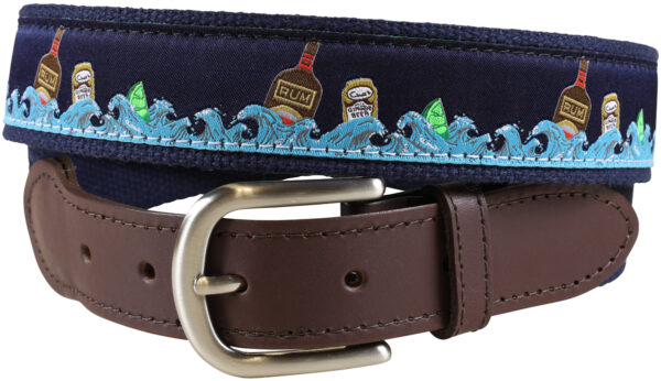 Dark & Stormy Leather Tab Belt