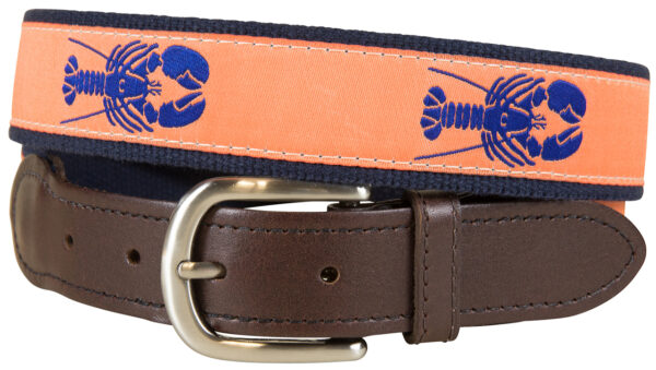 Lobster Leather Tab Belt – Melon