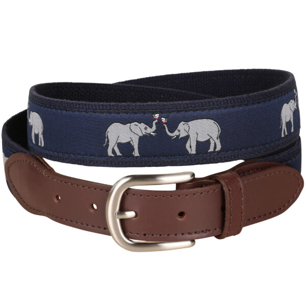 Elephant Leather Tab Belt