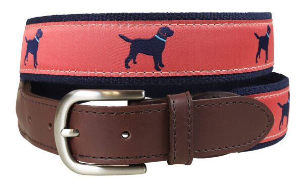 Labrador Retriever Leather Tab Belt | Nantucket