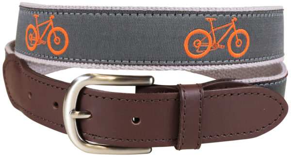 Fat Bike Leather Tab Belt