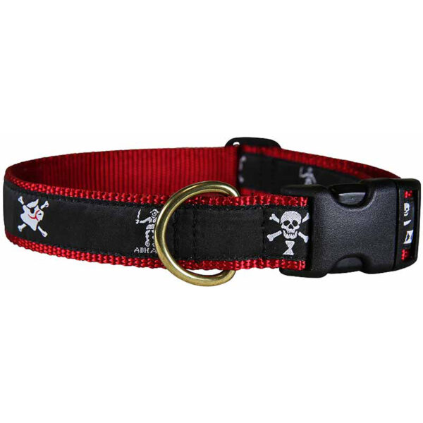 Pirate Flags Dog Collars & Leads | Midnight Black