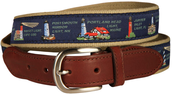 East Coast Lights Leather Tab Belt