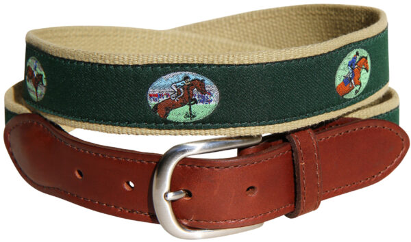 Equestrian Jumping Leather Tab Belt – Made to Order