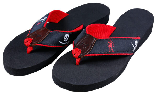 Pirate Flags Flip Flops | Midnight