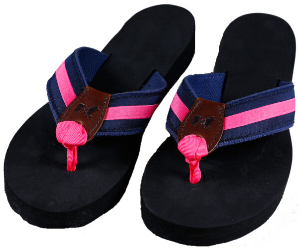 Classic Pink Stripe Flip Flops