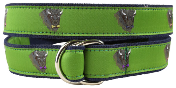 Buffalo in Bow Ties D-Ring Belt | Made to Order