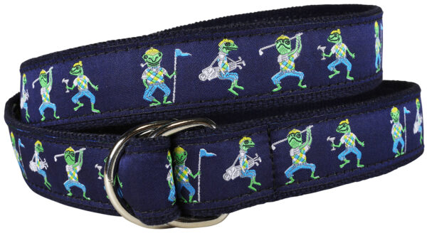 Golfing Frogs D-Ring Belt | Made to Order