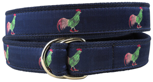 Rooster in Hi Tops D-Ring Belt | Made to Order