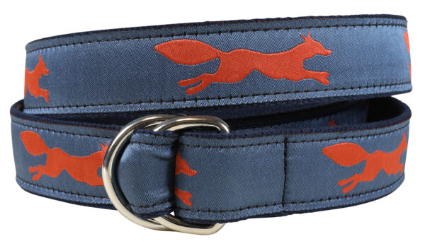 Feeling Foxy D-Ring Belt | Steel Blue | Made to Order