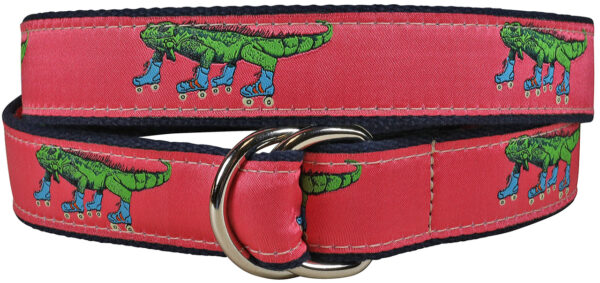 Iguana on Roller Skates D-Ring Belt | Made to Order