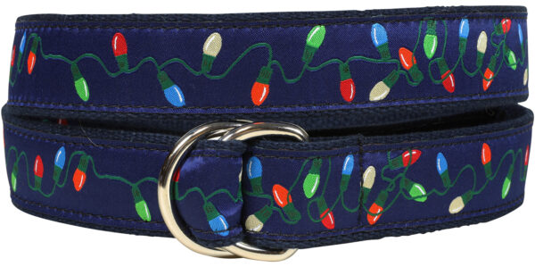 Tangled Christmas Lights D-Ring Belt | Made to Order