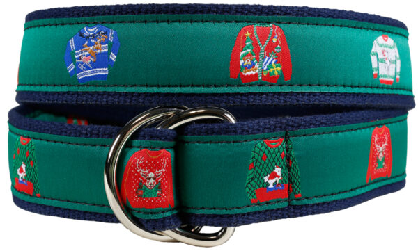 Ugly Christmas Sweater D-Ring Belt | Made to Order