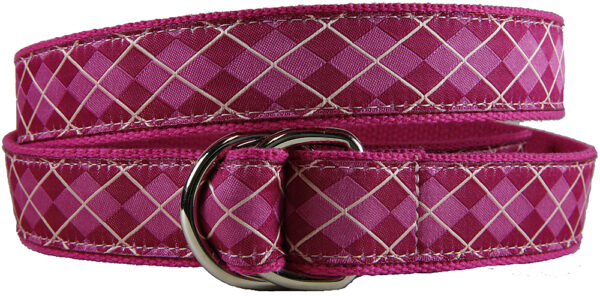 Argyle D-ring Belt | Wildberry | Made to Order