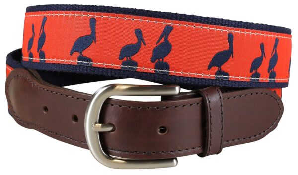 Pelican Sunset Leather Tab Belt - Made to Order