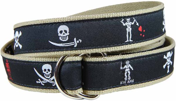 Pirate Flags D-Ring Belt | Midnight Black