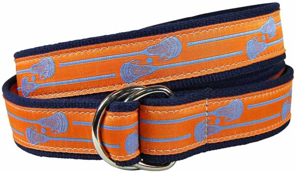 Lacrosse Sticks D-Ring Belt | Orange | Made to Order