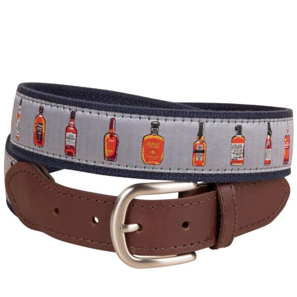 Bourbon & Whiskey Leather Tab Belt