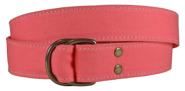 Canvas D-ring Belt | Coral